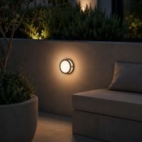 Immax LUXLINE kültéri LED-es fal- és mennyezeti lámpa, kerek, FEKETE, 8 W, 3000 K, 240 V, IP54 (5)