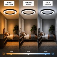 Immax NEO PASTEL SLIM Smart lampa sufitowa 95x7cm 68W czarna Zigbee 3.0 (13)