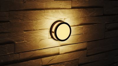Immax LUXLINE Vonkajšie LED svietidlo, nástenné, stropné, okrúhle, ČIERNE, 8 W, 3000 K, 240 V, IP54