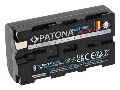 Aku Sony NP-F550/F750/F950 3500mAh Li-Ion Platinum USB-C nabíjení