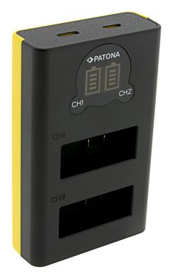 Ładowarka Dual GoPro Hero 13 USB-C z wyświetlaczem LCD