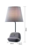 Immax SOFA LED asztali lámpa Qi vezeték nélküli töltéssel, szürke