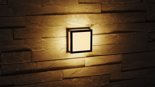 Immax LUXLINE Vonkajšie LED svietidlo, nástenné, stropné, hranaté, ČIERNE, 8 W, 3000 K, 240 V, IP54 (1)