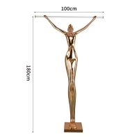 Immax SILUETTE Linea 180cm – socha stojací SMART LED 16W, lampa, sklolaminát, rose gold (4)