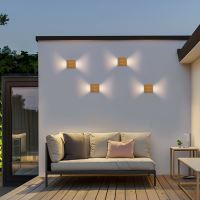 Zewnętrzna lampa ścienna LED Immax LUXLINE, drewno dębowe, 6W, 3000K, 240V, IP54 (8)