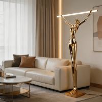 Immax SILUETTE Linea 180 cm – stojaca socha SMART LED 16 W, lampa, sklolaminát, ružové zlato (6)