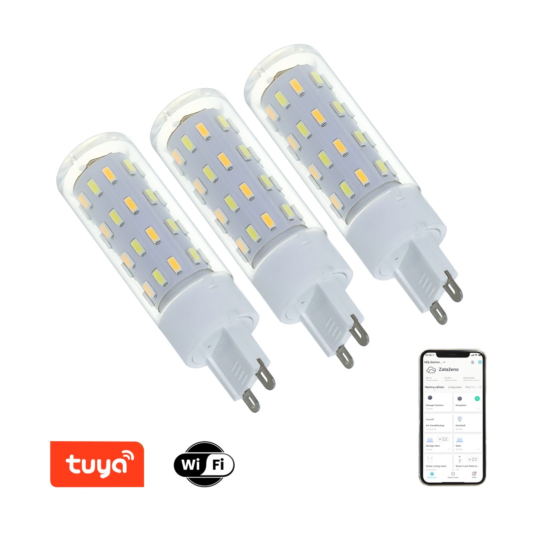 Immax NEO LITE set 3x Smart bulb LED G9 4W CCT, warm cool white, dimmable,  WiFi, TUYA