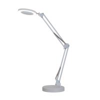 LED stmievateľná stolová lampa s lupou IMMAX ZOOM 12W/5V biela (1)