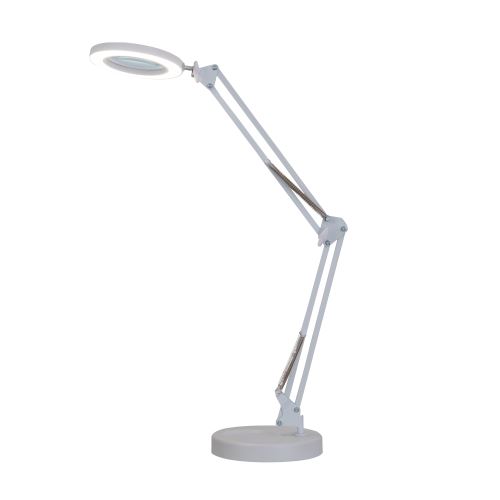 Ściemniana lampa stołowa LED z lupą IMMAX ZOOM 12W/5V biała (1)