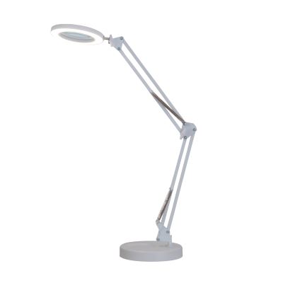 LED fényerőszabályozható asztali lámpa nagyítóval IMMAX ZOOM 12W/5V fehér