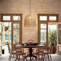 Immax BOHO PELO designové závěsné svítidlo, D50cm. E27, přírodní ratan (7)