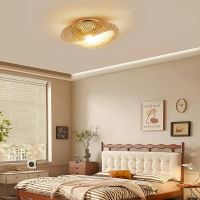 Immax BOHO HILO design mennyezeti lámpa, D60cm. E27, bambusz (4)