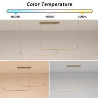 Immax NEO PATTINI Smart závěsné svítidlo dvojité 160-280cm, 52W, 3640lm zlaté Zigbee 3.0 (4)