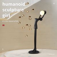 Immax SILUETTE Human GIRL 210 cm – socha, stojaca lampa, čierna, sklolaminát, 1xE27 (4)
