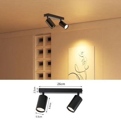 Immax NEO LITE PUNTO-2 Smart bodové svítidlo černé zdroj 2xGU10 6W, RGB+CCT WiFi BEACON