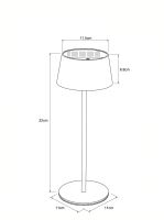 Immax CHIC kültéri napelemes LED asztali lámpa, fekete, 2,5 W, fényerő-szabályozható