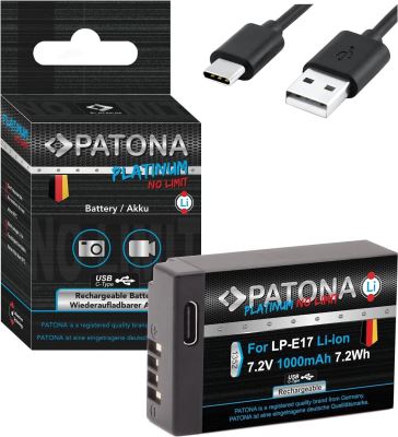 Aku Canon LP-E17 1000mAh Li-Ion Platinum USB-C nabíjení