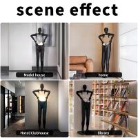 Immax SILUETTE Human Houdini 185 cm – socha, stojaca lampa, sklolaminát, čierna, 4xG9 (3)