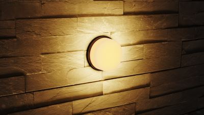 Immax LUXLINE Vonkajšie LED svietidlo, nástenné, stropné, okrúhle, 8 W, 3000 K, 240 V, IP54, matný plast
