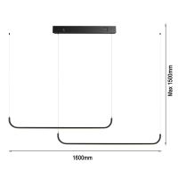 Immax NEO LITE PATTINI Smart double black 52W, 3640lm, 160-280cm, Tuya, WiFi z obsługą BEACON (9)