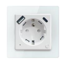 Smart vnitřní zásuvka Nexa s kolíkem, Immax NEO, typ E, 1xUSB, 1xUSB C , PD 20W, WiFi