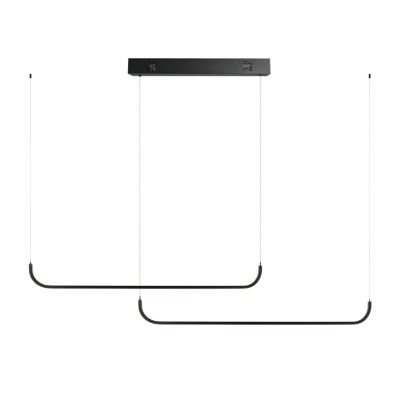 Immax NEO PATTINI Smart závěsné svítidlo dvojité 160-280cm, 52W, 3640lm černé Zigbee 3.0