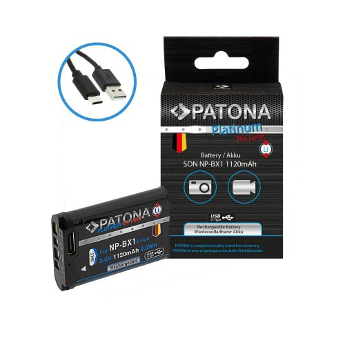 Aku Sony NP-F750/F770/F950 7000mAh Li-Ion Platinum USB-C nabíjení