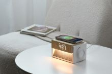 IMMAX DECENT LED ébresztőóra vezeték nélküli töltéssel és fehér zajjal (1)