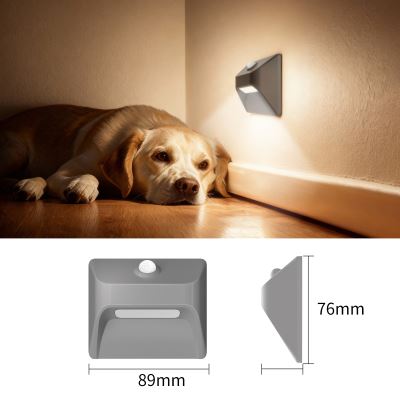 Immax STEP LIGHT bezprzewodowa lampa schodowa, czujnik PIR, srebrna