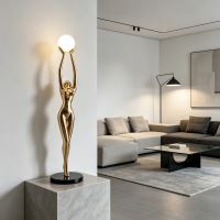 Immax SILUETTE Human WOMAN – 80 cm – szobor, állólámpa, üvegszálas műanyag, rózsaszín arany, 1xG9 (8)