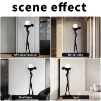 Immax SILUETTE Human WOMAN – 175 cm – socha, stojaca lampa, sklolaminát, čierna, 1xE27 (4)