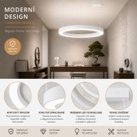 Immax NEO PASTEL SLIM Smart Szabályozható csillár 95x7cm, 68W féher Zigbee 3.0 (15)