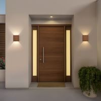 Vonkajšie LED svietidlo Immax LUXLINE, nástenné svietidlo, orechové drevo, 6W, 3000K, 240V, IP54 (10)