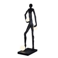 Immax SILUETTE Glam Aura  185 cm – socha v podobe stojacej lampy, sklolaminát, čierna, 3xE27
