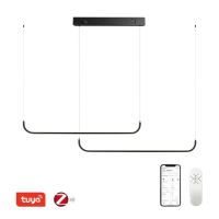 Immax NEO PATTINI Inteligentna podwójna oprawa wisząca 160-280cm, 52W, 3640lm czarna Zigbee 3.0 (2)