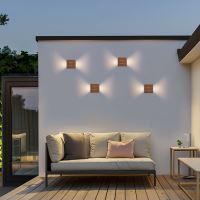 Vonkajšie LED svietidlo Immax LUXLINE, nástenné svietidlo, orechové drevo, 6W, 3000K, 240V, IP54 (13)