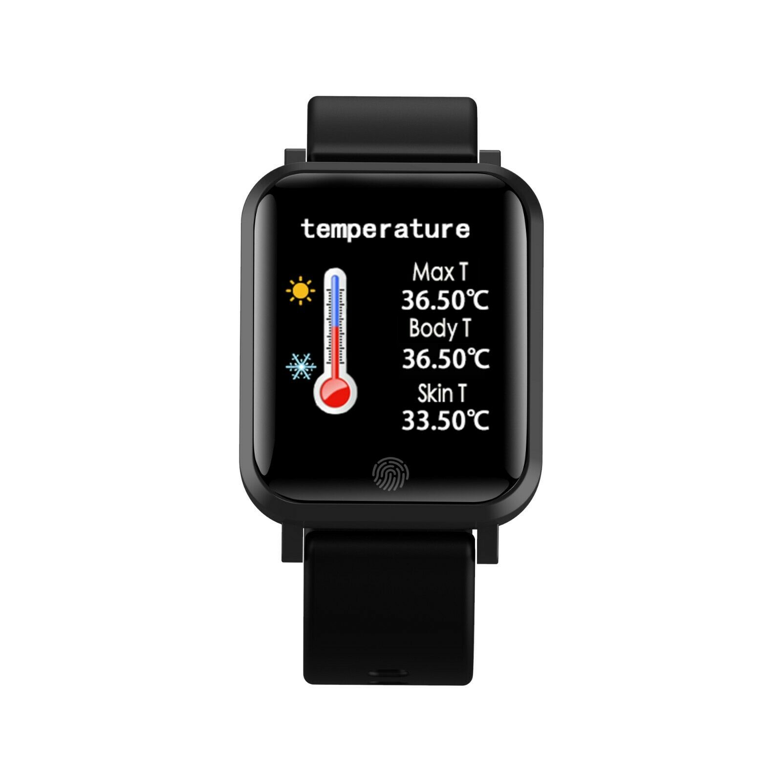 Smart watch Immax TEMP Watch black s teploměrem-app CZ i SK