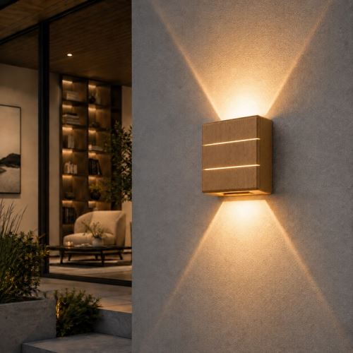 Vonkajšie LED svietidlo Immax LUXLINE, nástenné svietidlo, dubové drevo, 6W, 3000K, 240V, IP54 (11)