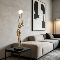 Immax SILUETTE Human WOMAN – 80 cm – szobor, állólámpa, üvegszálas műanyag, rózsaszín arany, 1xG9 (4)