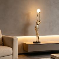 Immax SILUETTE Human WOMAN-80cm-socha, stojací lampa, sklolaminát, rose gold, 1xG9 (5)