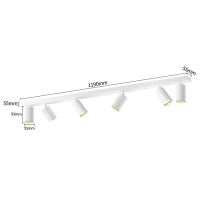 Immax PUNTO-6 Stropné nástenné svietidlo lineárne 6 hláv, GU10, 119cm, biele (25)