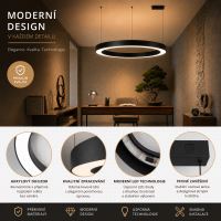 Immax NEO PASTEL Smart Szabályozható csillár 95cm 68W fekete Zigbee 3.0 (17)