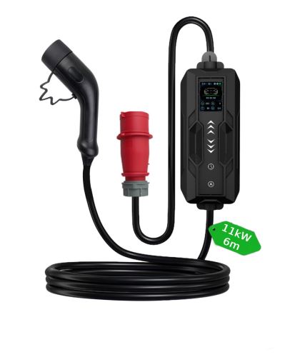 Cestovní nabíjecí stanice Immax pro elektromobily EV/PHEV AC Type 2 11 kW, 6m