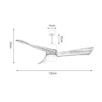 Immax NEO LITE SOFISTICADO Inteligentné stropné LED svietidlo s ventilátorom Tuya WiFi čierna/drevo (14)