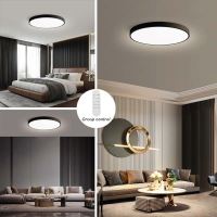 Immax NEO LITE SEMPLICI Smart mennyezeti lámpa Tuya WiFi BEACON, 100 cm, 128 W, 9088 lm, fekete (1)