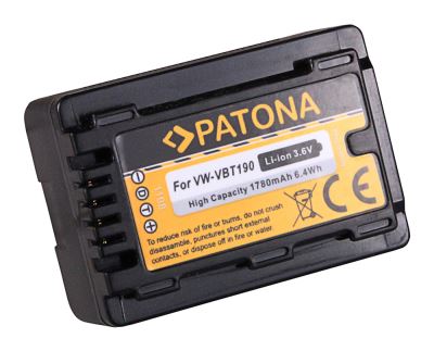 Bateria Panasonic VW-VBT190 1780mAh Li-Ion VW-VBK360