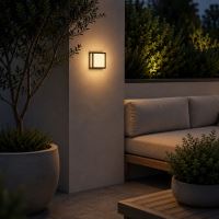Immax LUXLINE Vonkajšie LED svietidlo, nástenné, stropné, hranaté, ČIERNE, 8 W, 3000 K, 240 V, IP54 (5)