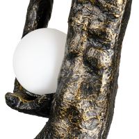 Immax SILUETTE Glam Aura – 185 cm – socha, stojaca lampa, bronz, sklolaminát, 3xE27