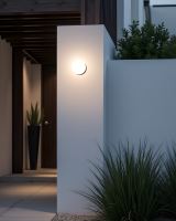 Immax LUXLINE kültéri LED-es fal- és mennyezeti lámpa, kör alakú, 8 W, 3000 K, 240 V, IP54, matt műanyag (4)