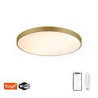 Immax NEO LITE SEMPLICI Inteligentna lampa sufitowa Tuya WiFi BEACON, 80 cm 96 W 6912 lm, złota (19)